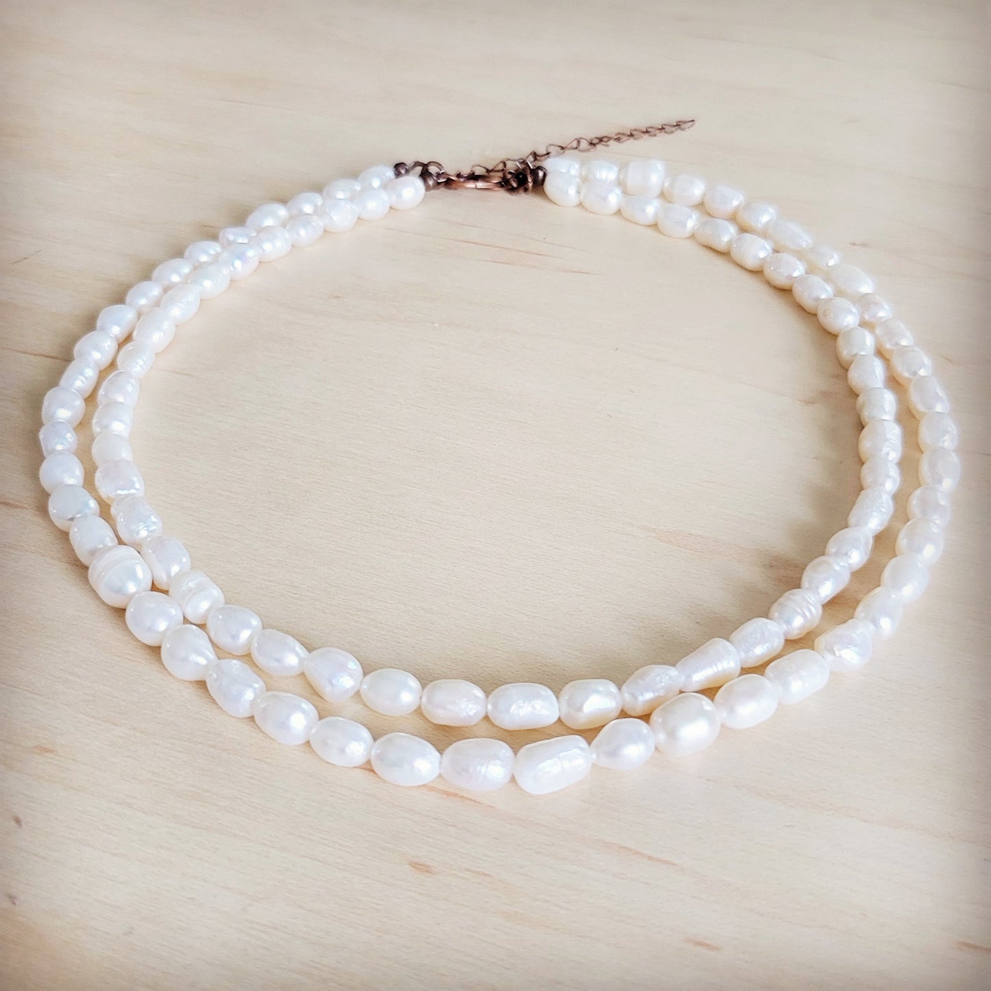 Genuine Freshwater Pearl Double Strand Necklace 263y