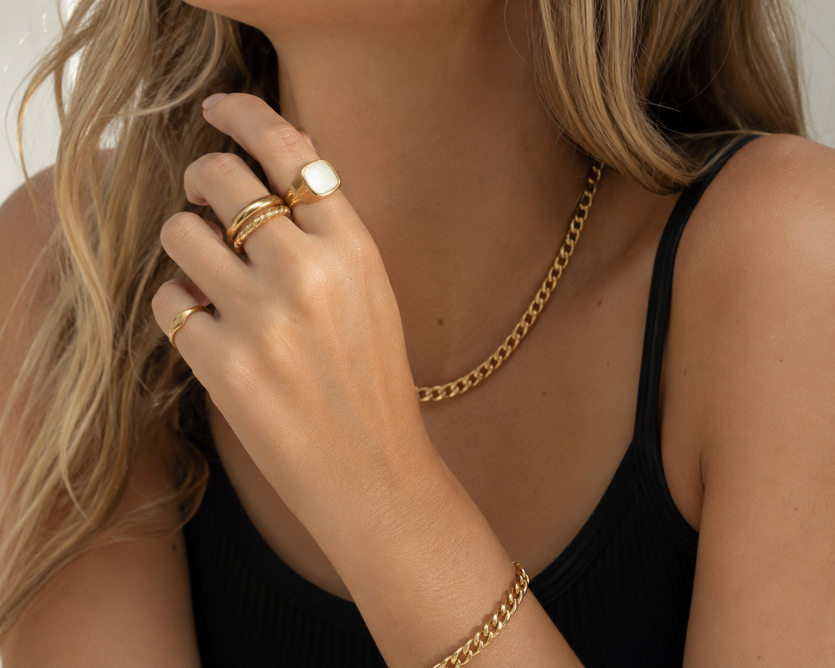Cleo Gold Double Band Ring