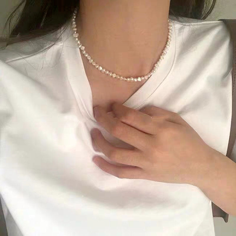S925 Silver Pearl Choker Necklace