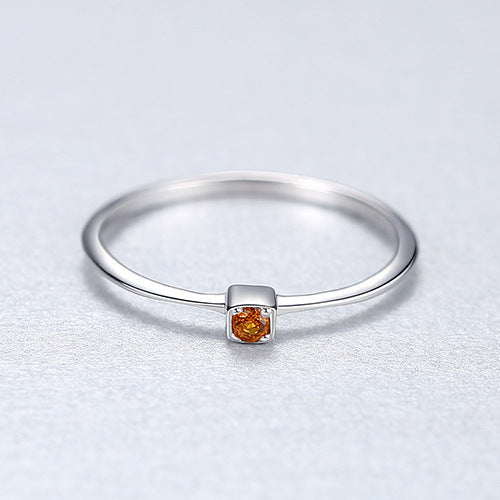 S925 sterling silver gemstone ring