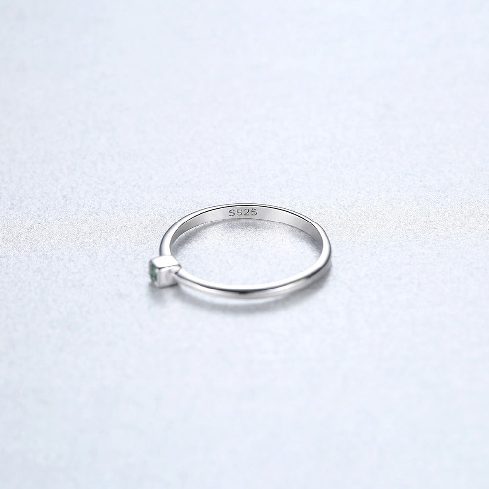 S925 sterling silver gemstone ring