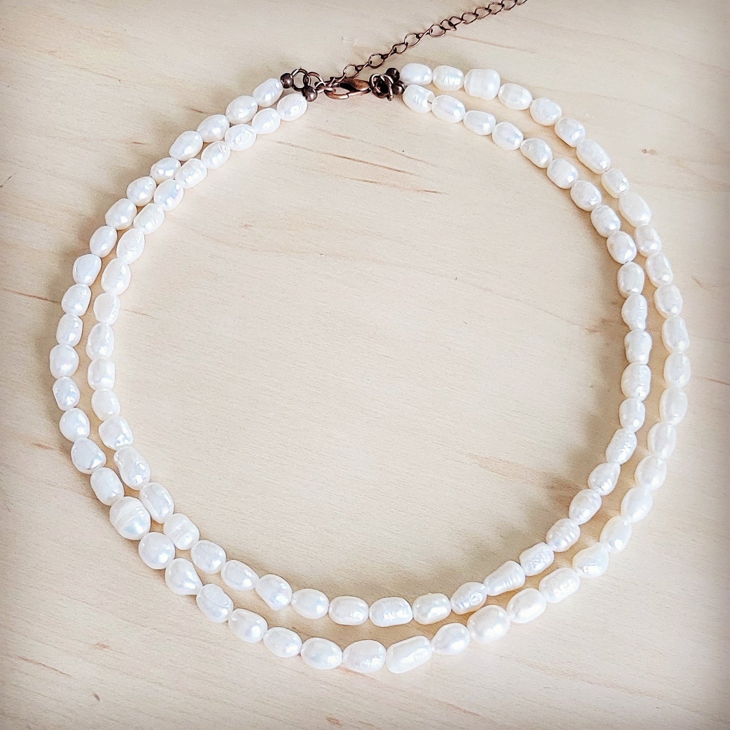 Genuine Freshwater Pearl Double Strand Necklace 263y
