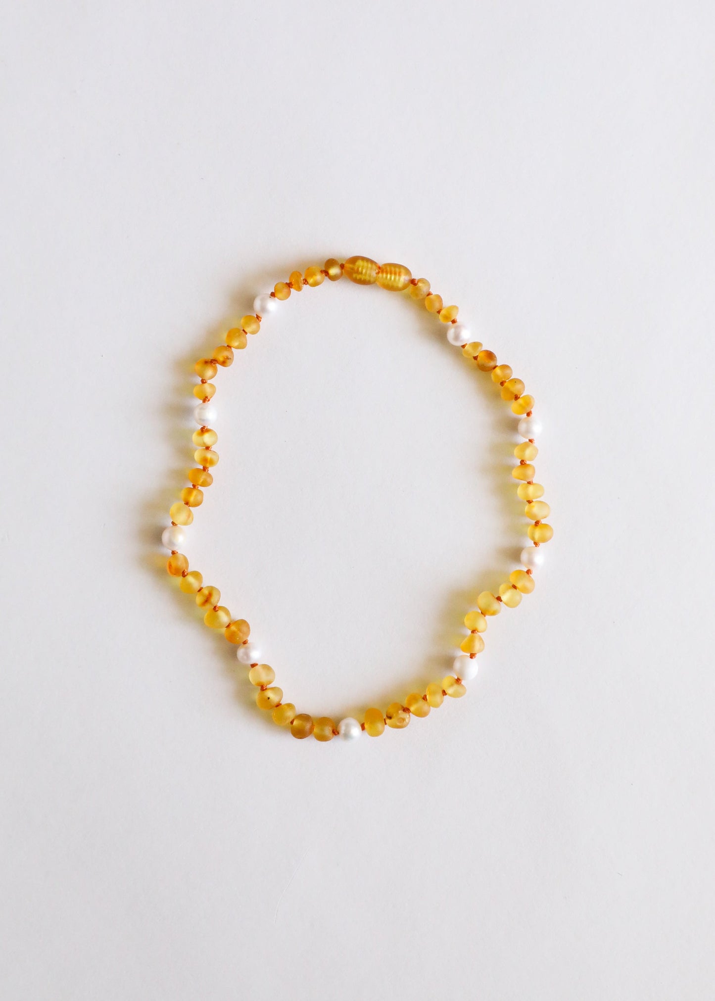 Phoebe Amber + Pearl Necklace