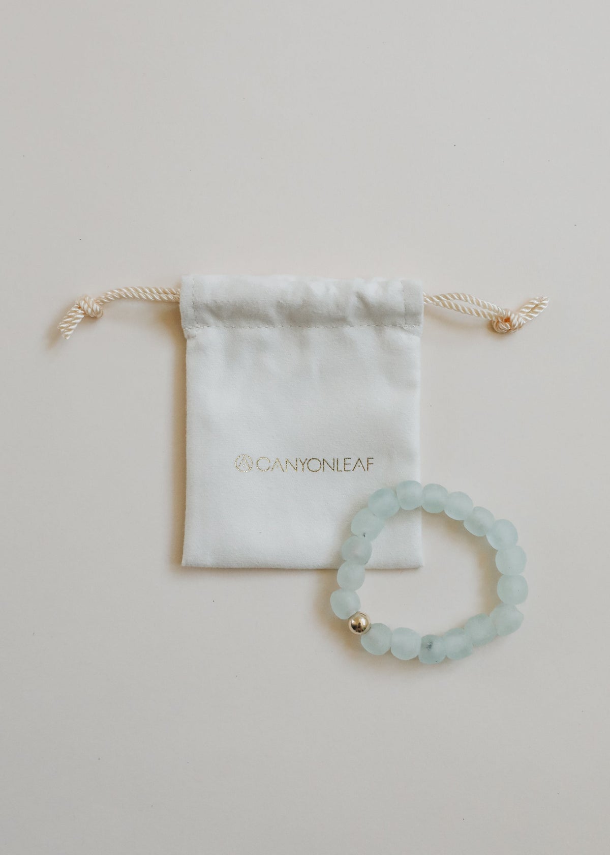 Sora blue sea glass beaded stretch bracelet, handmade jewelry — The Riann Ashlyn Collection