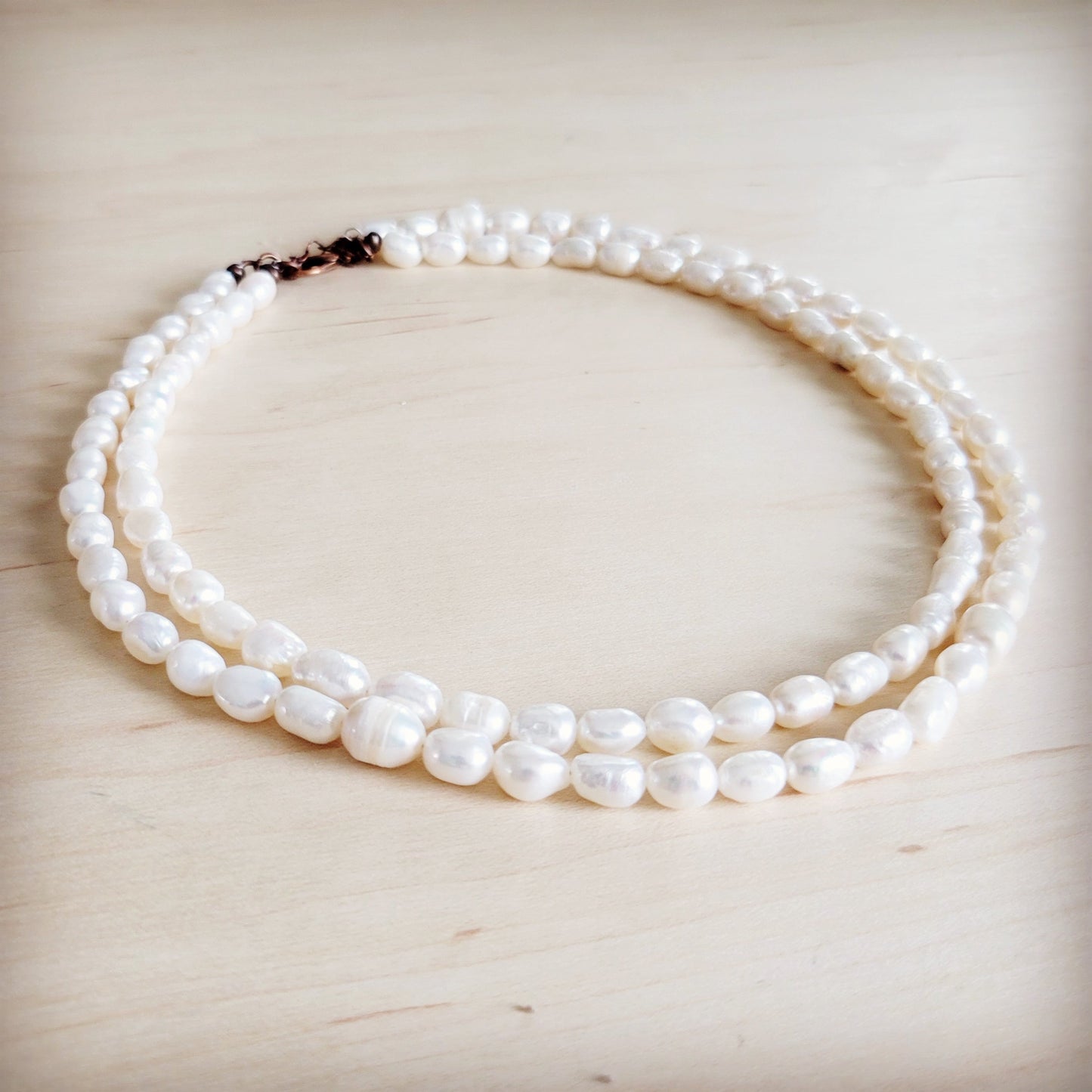 Genuine Freshwater Pearl Double Strand Necklace 263y