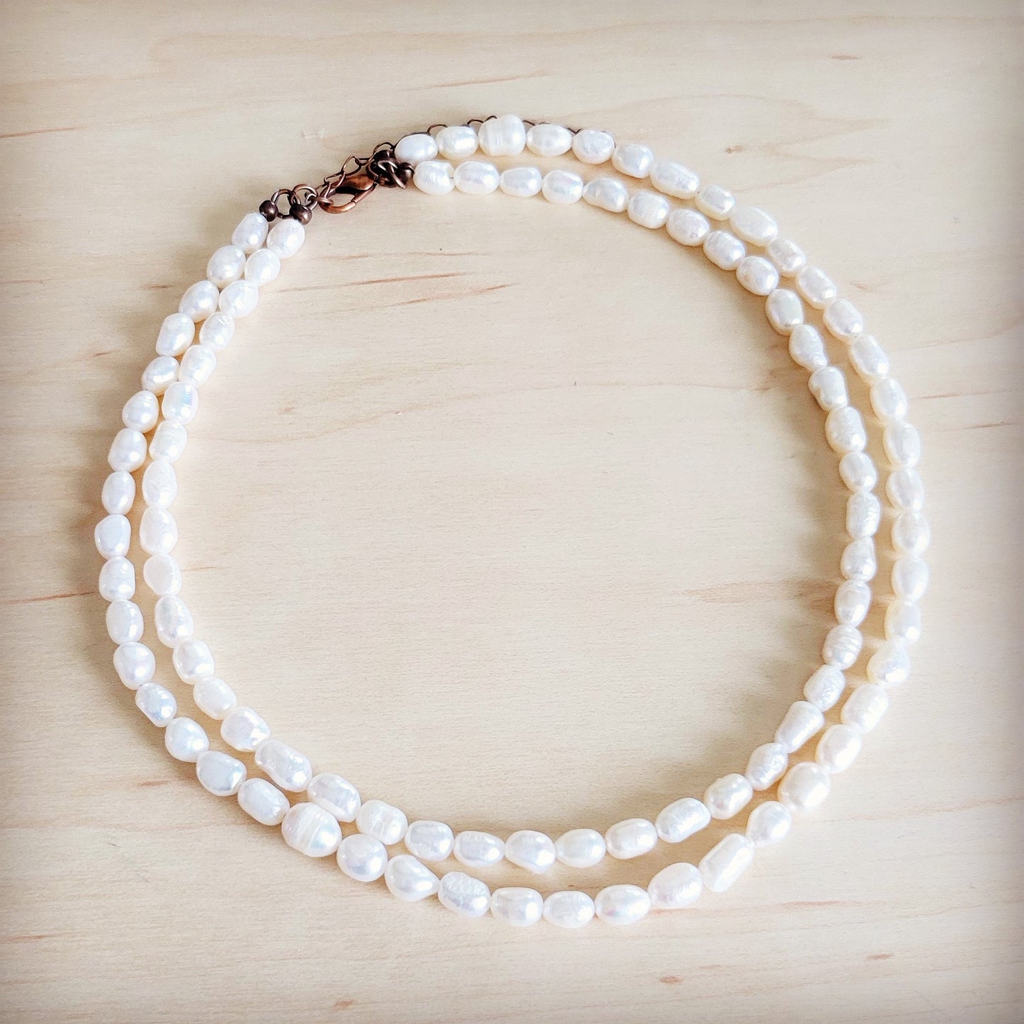 Genuine Freshwater Pearl Double Strand Necklace 263y