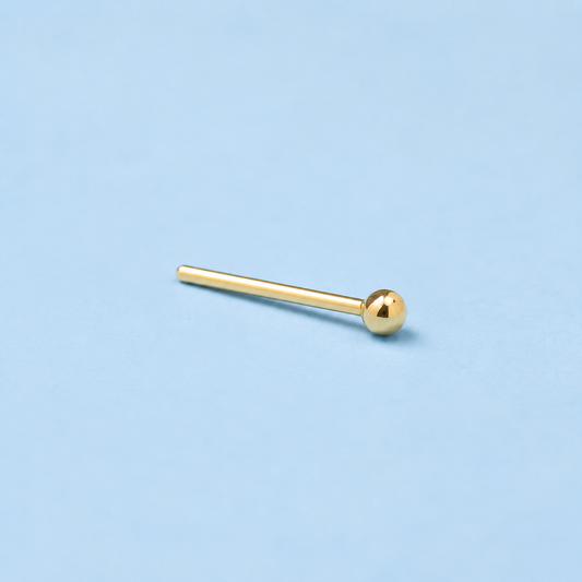 The Hayes Stud
Solid 14K Gold Nose Stud