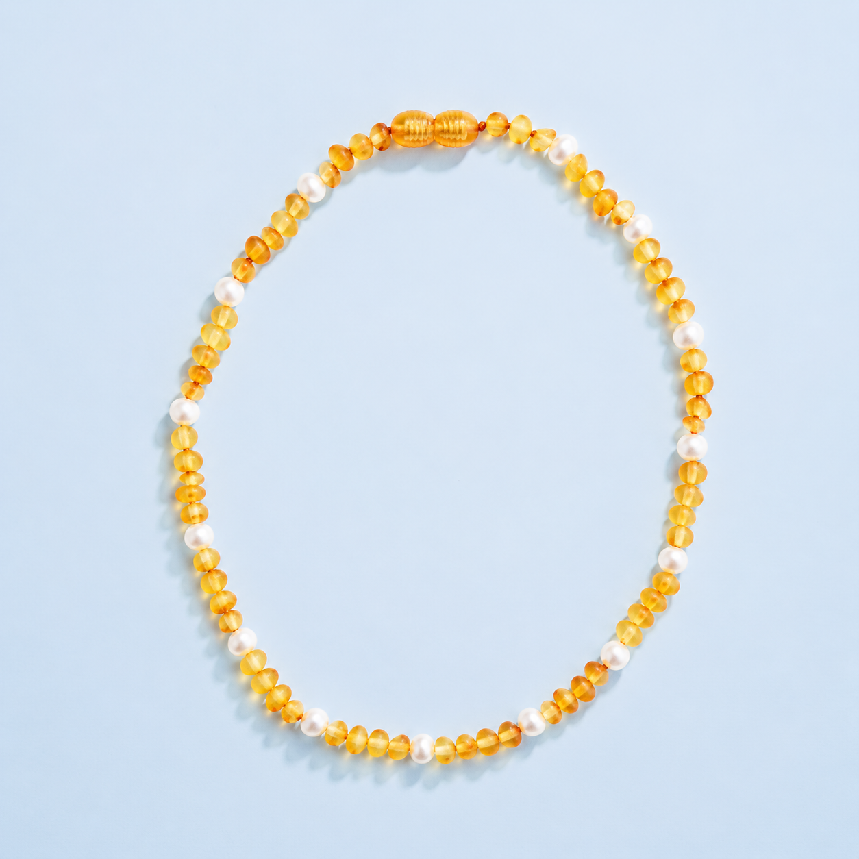 Phoebe Amber + Pearl Necklace