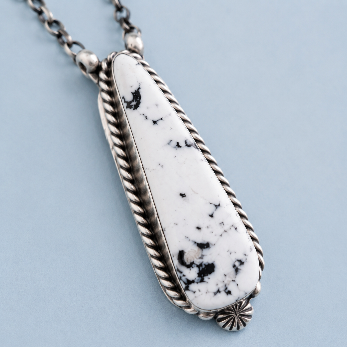 Navajo Made By Chassity Belone White Buffalo Necklace