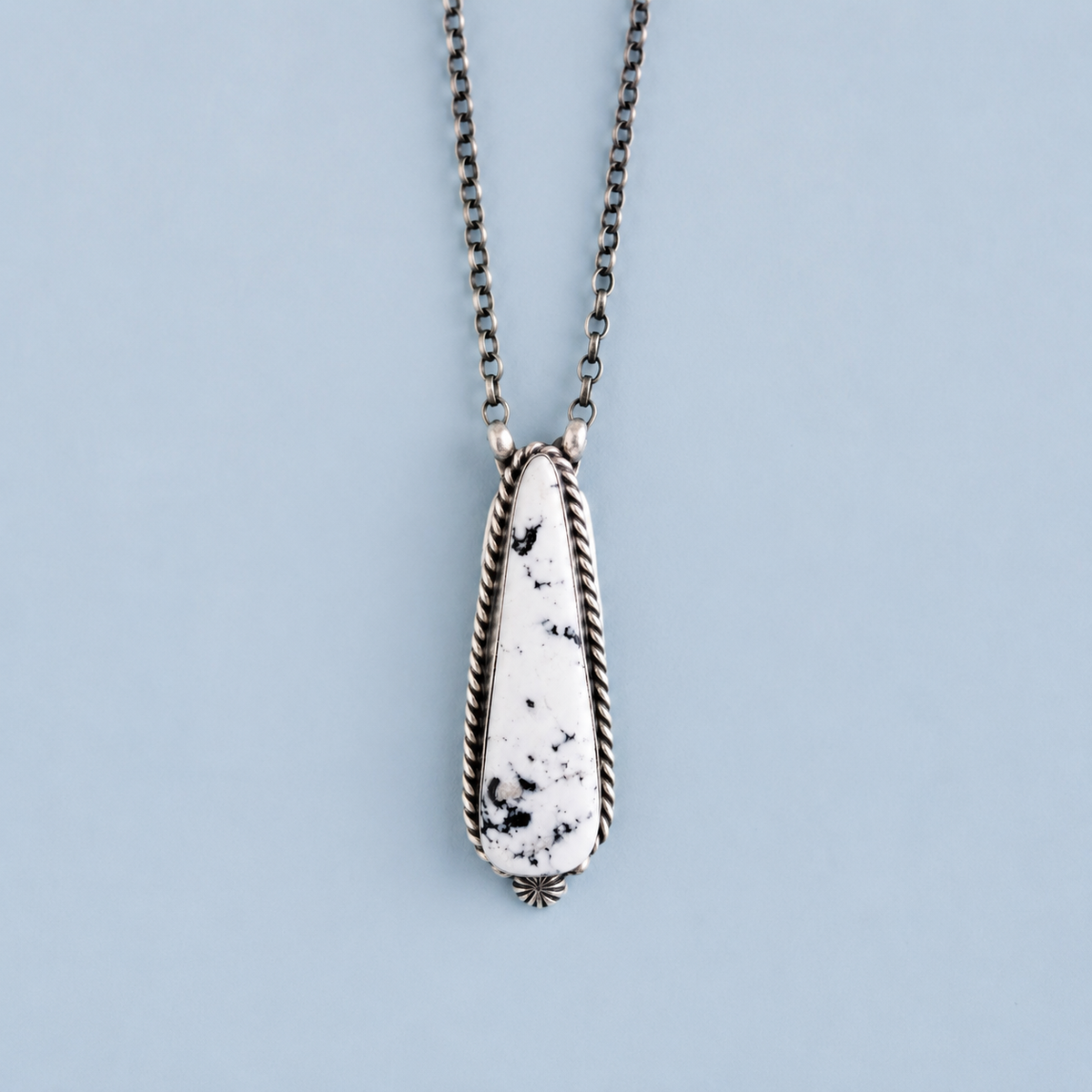 Navajo Made By Chassity Belone White Buffalo Necklace