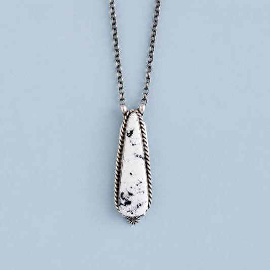 Navajo Made By Chassity Belone White Buffalo Necklace