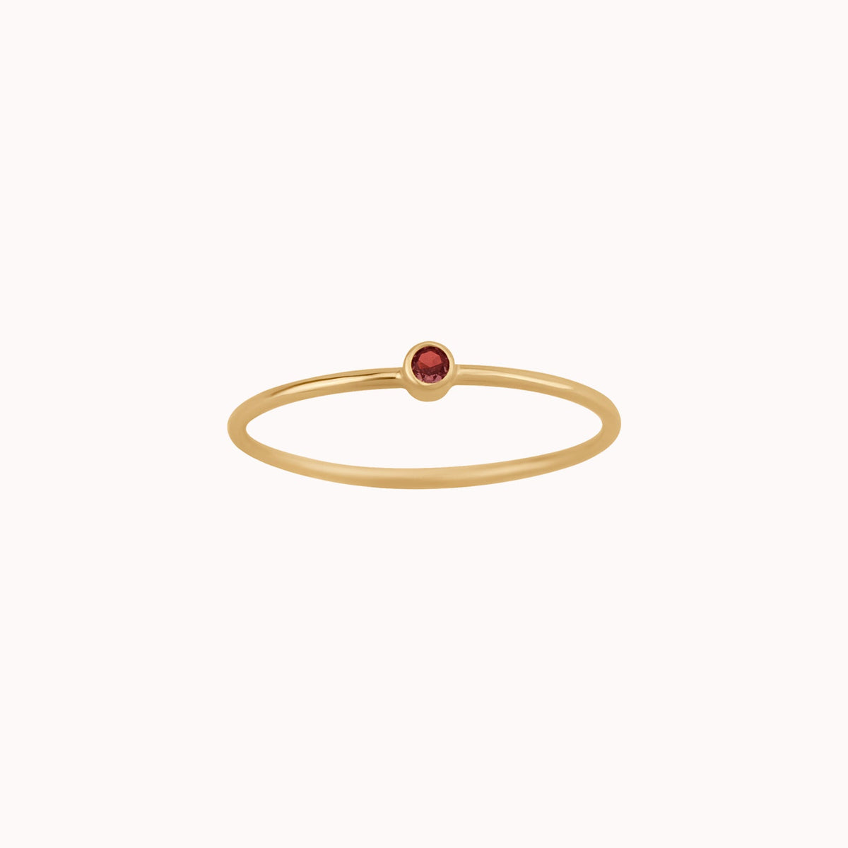     Ashlyn Tiny Garnet Birthstone Ring in 14K yellow gold filled with garnet