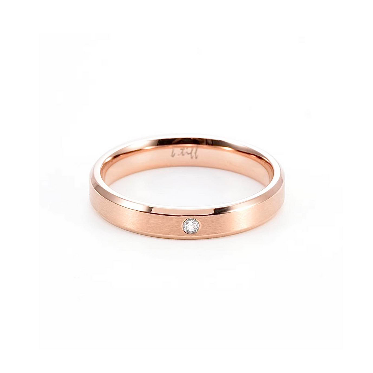 Blair stainless steel rose-gold-tone ring, front view – The Riann Ashlyn Collection