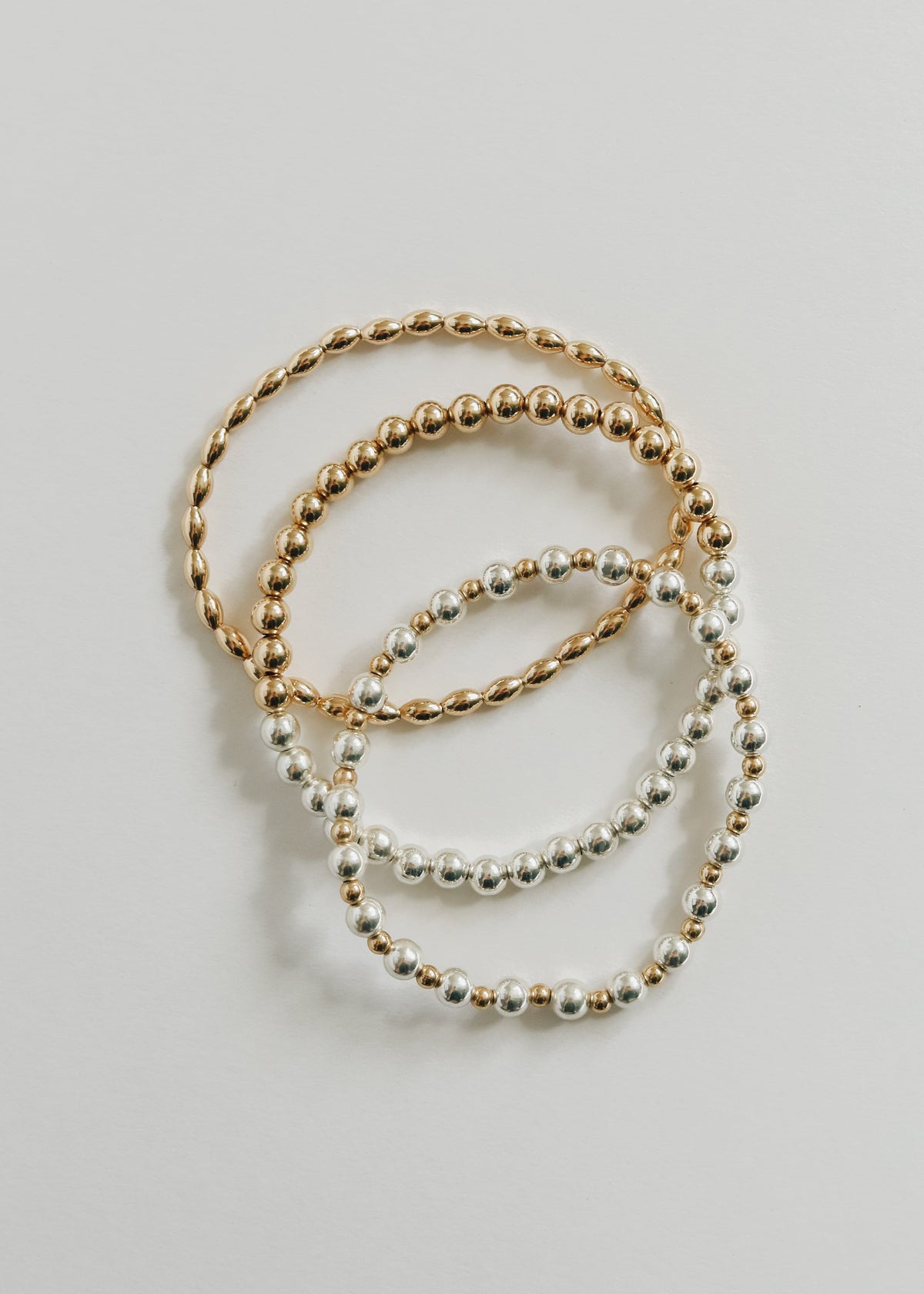 Brighton handcrafted mixed-metal bracelet with gleaming sterling silver and gold-filled beads, from The Riann Ashlyn Collection.
