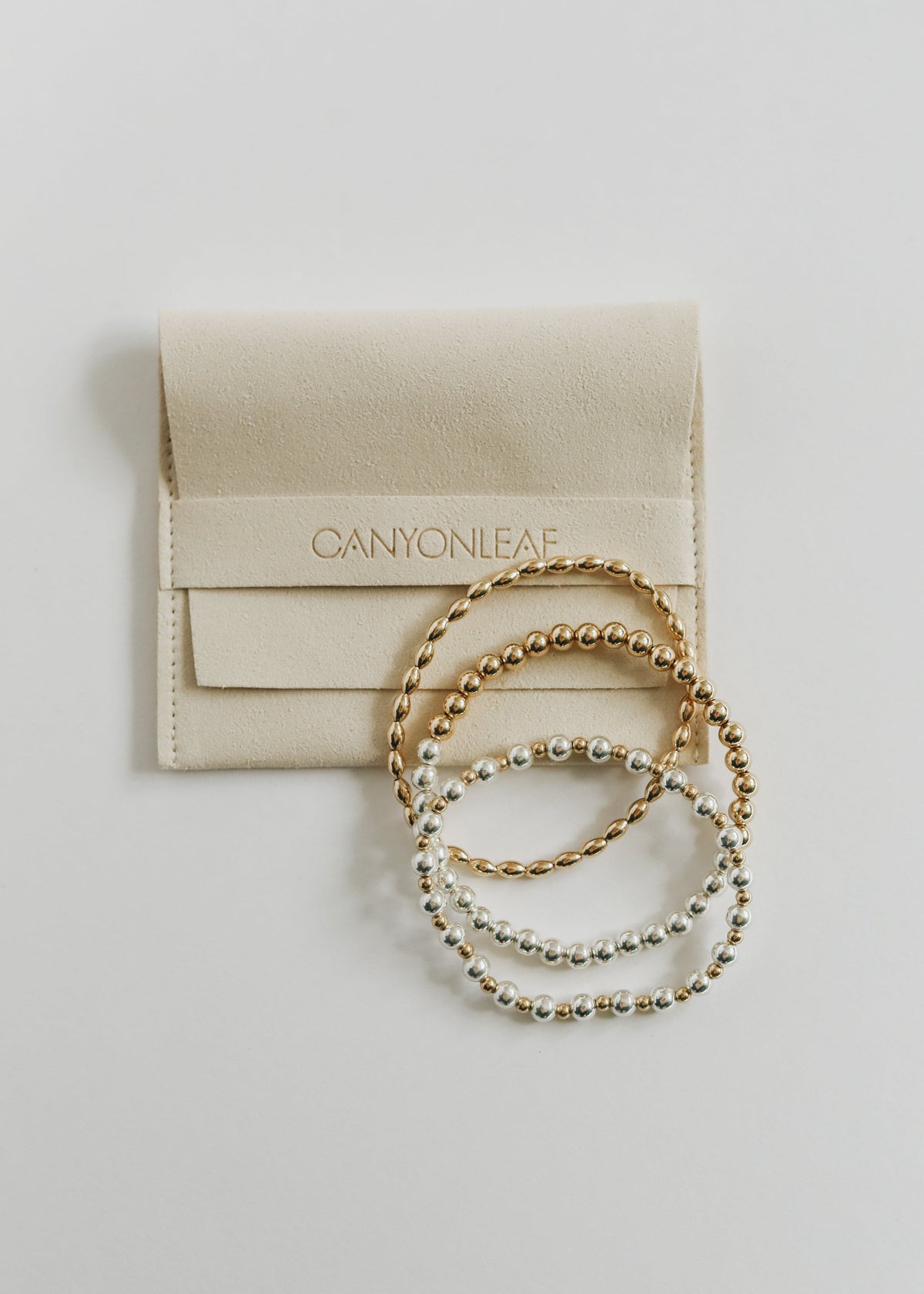 Brighton 5 mm sterling silver and 14K gold-filled beaded bracelet, an artisan-made jewelry design from The Riann Ashlyn Collection.