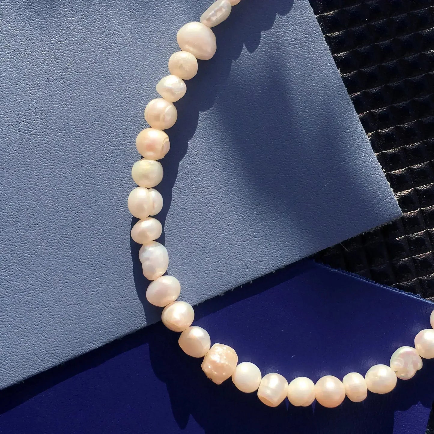 The Nacre Pearl Necklace + Bracelet Set