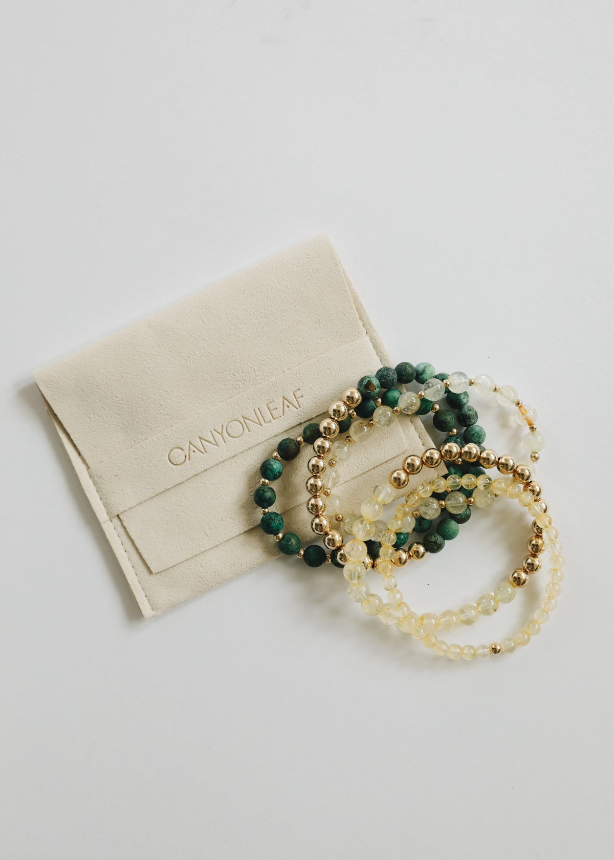 Fia citrine and 14K gold-filled beaded bracelet showcasing warm yellow gemstone tones, from The Riann Ashlyn Collection.