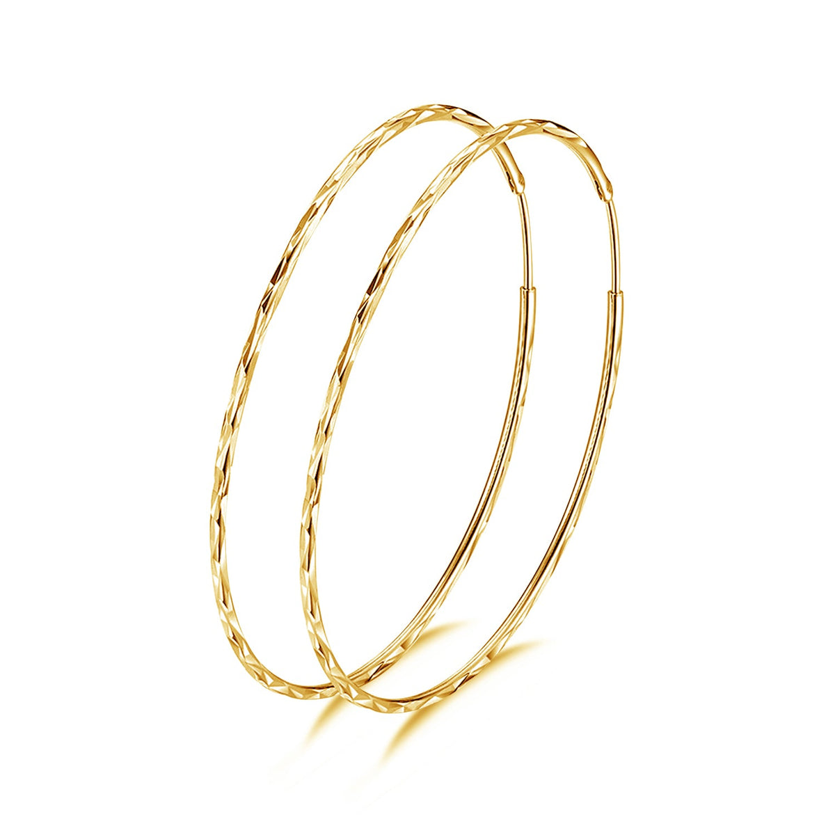 Gwen Endless Hoop Earrings in gold color