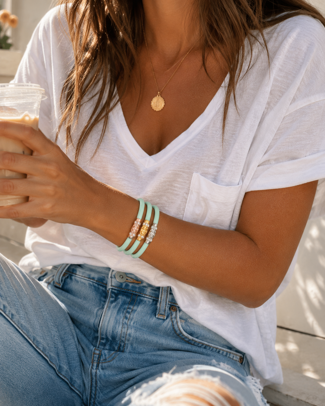 Kaleo Three Kings Bangles with gold-tone, silver-tone and rose-gold-tone bead details — The Riann Ashlyn Collection