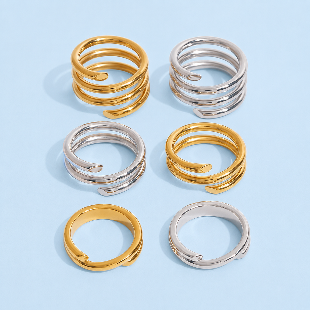 Oakley Sculptural Stacking Ring — sculptural stacking ring, image 3. The Riann Ashlyn Collection.