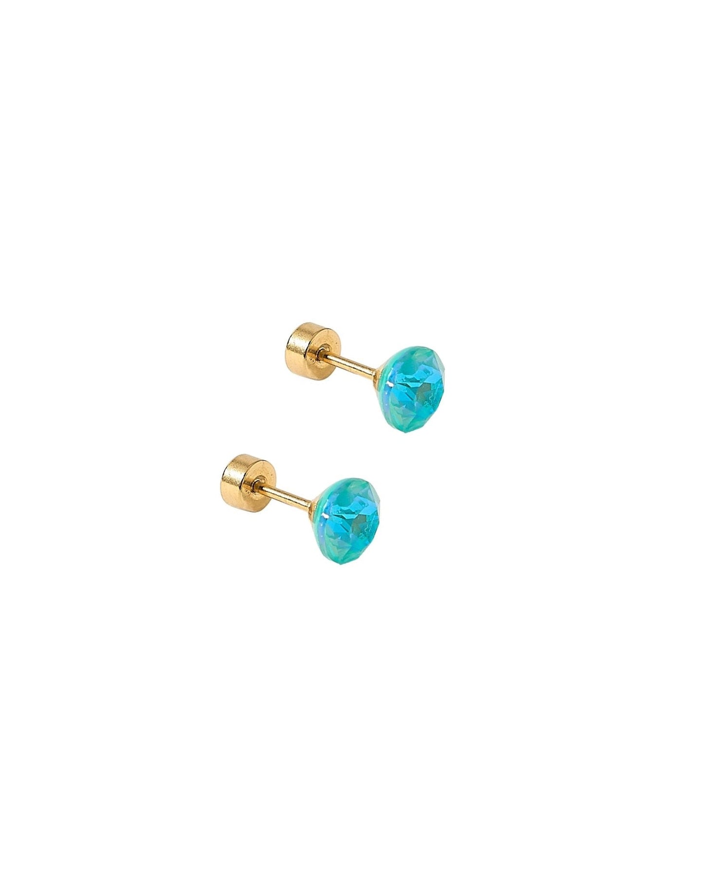 Screwback Stud Earrings Lux - Zuri Teal