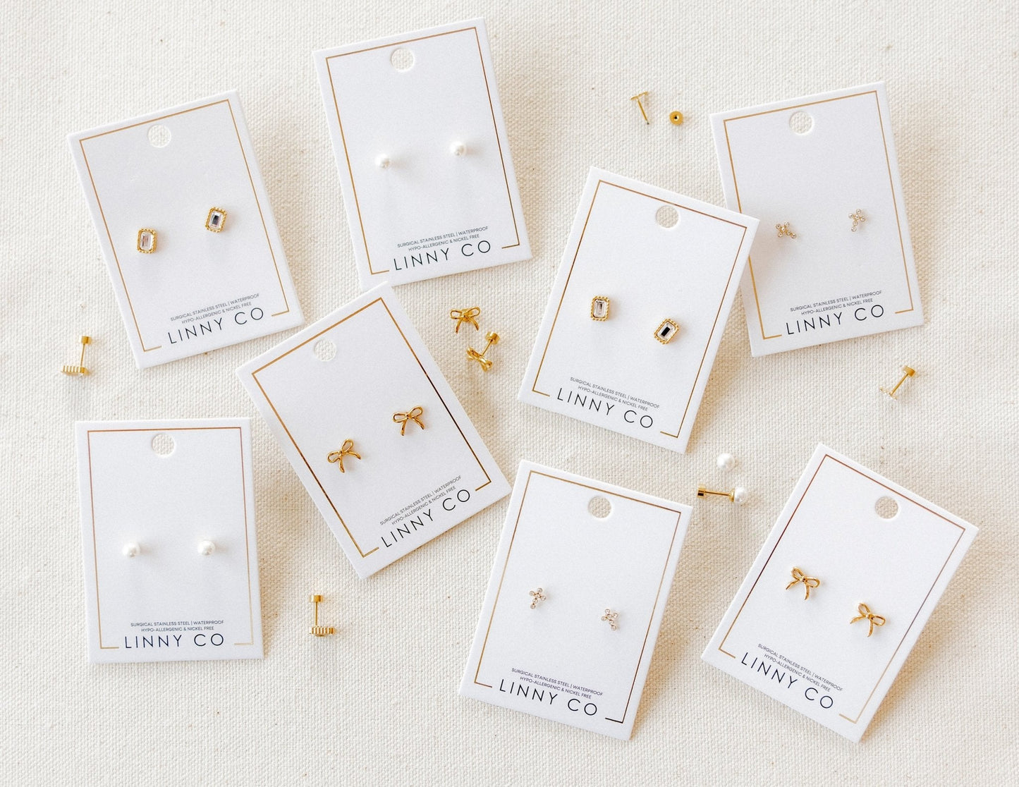 Screwback Stud Earrings - Payton Pearl White 5mm