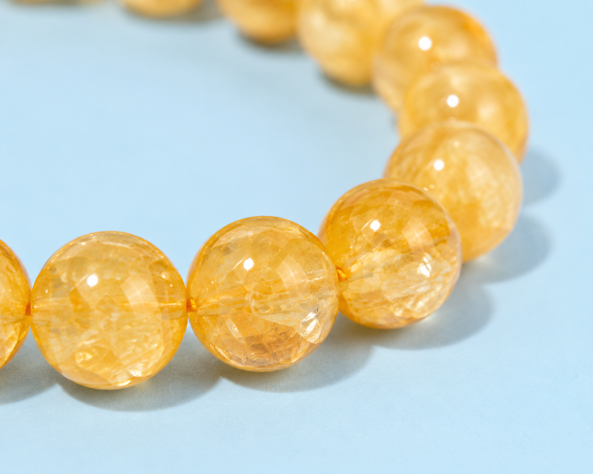 Sovanna Golden Healer Quartz Bracelet with natural golden healer quartz beads, product photograph 5 – The Riann Ashlyn Collection
