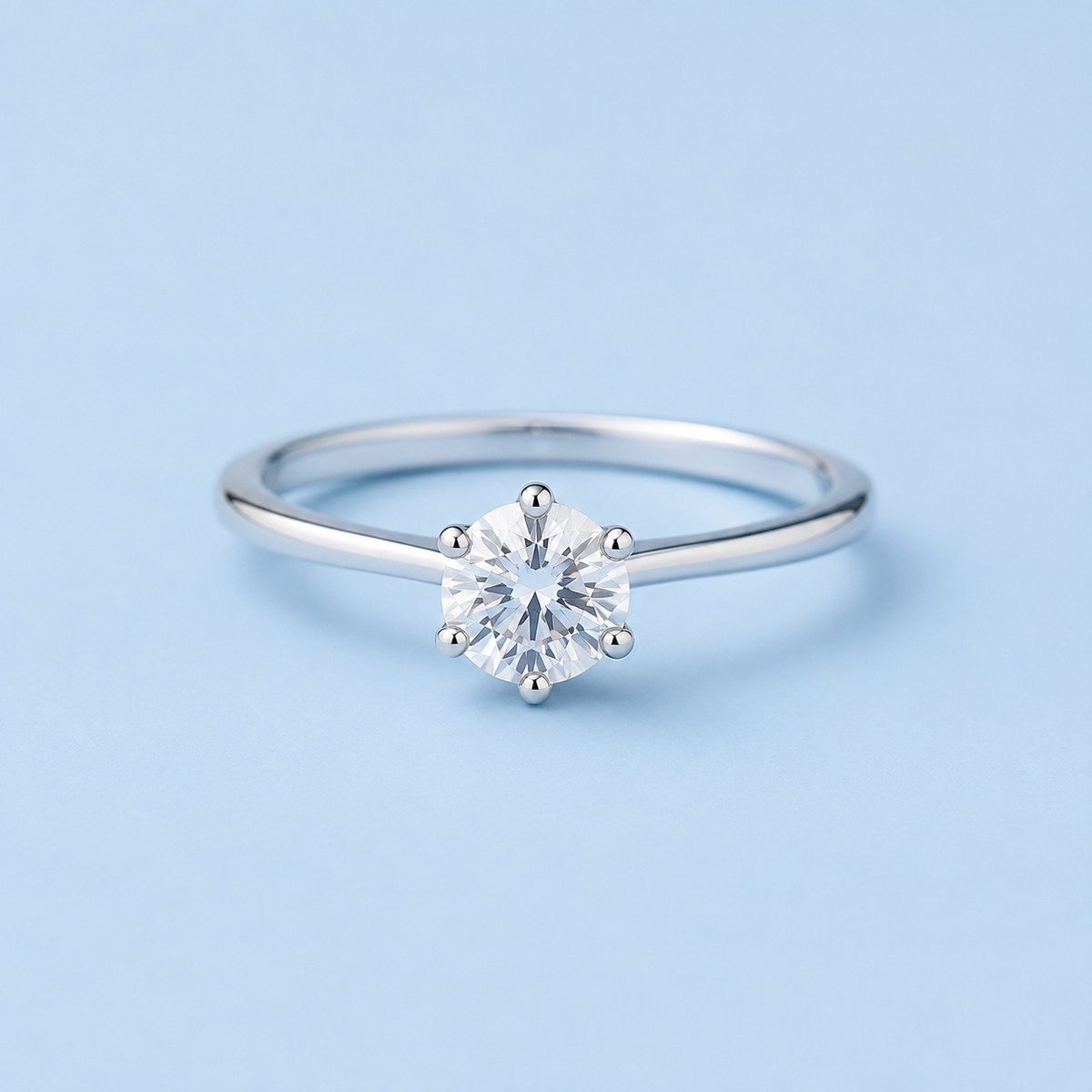 True Sterling Silver CZ or Moissanite Ring — silver ring with a geometric center stone, image 5. The Riann Ashlyn Collection.